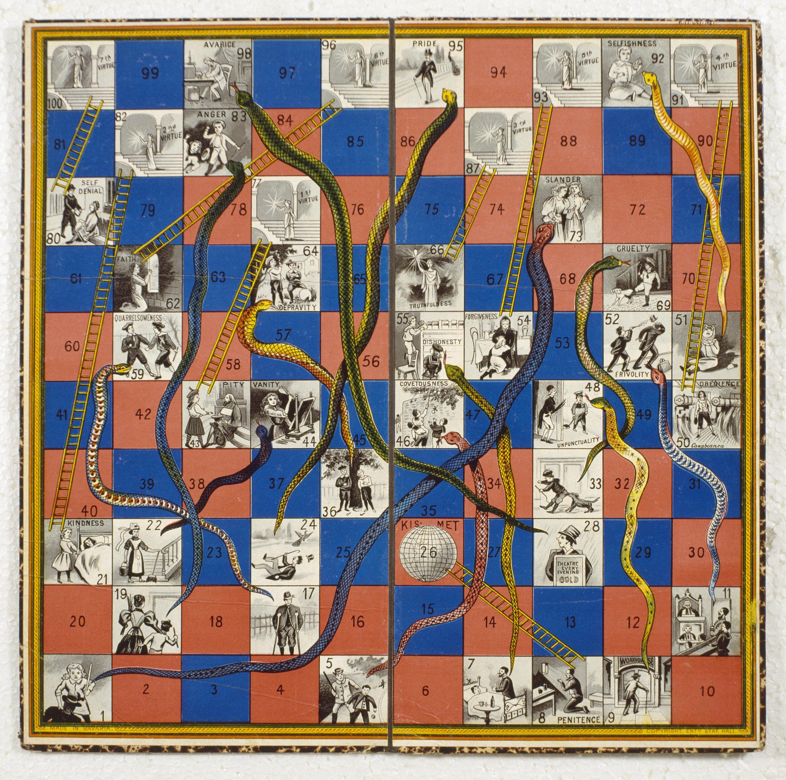 eReading Karma in Snakes and Ladders: two South Asian game boards in the  British Library collections - Asian and African studies blog