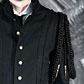 Cloak, black cassock with black cord aiguillette