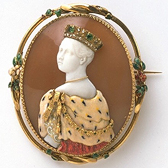 Brooch with cameo of Queen Victoria, by Félix Dafrique; cameo by Paul Lebas (active 1829-70)