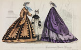 Fashion plate, day dresses