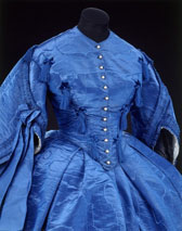 Day dress of moiré silk, about 1858. Museum no. T.90&A-1964