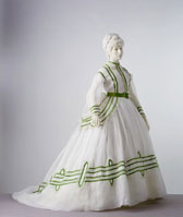 Cotton muslin daydress with lace and embroidery, designer unknown