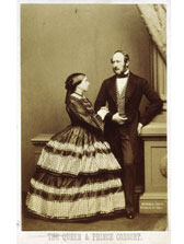 'Carte de visite' (visiting card) photograph of Queen Victoria and Prince Albert, John J.E. Mayall