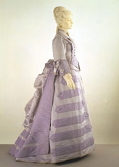 Corded silk afternoon dress, designer unknown