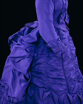 Ruched silk dress, designer unknown