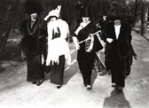 Photograph of ladies walking in the Avenue des Acacias, J. Lartigue