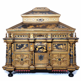 Chiddingstone Casket, Japan, about 1640. Denys Eyre Bower Collection, Chiddingstone Castle, Kent - チディングストン・カスケット、日本製、1640年頃、デニス・アイアー・バワー・コレクション、ケント州チディングストン城
