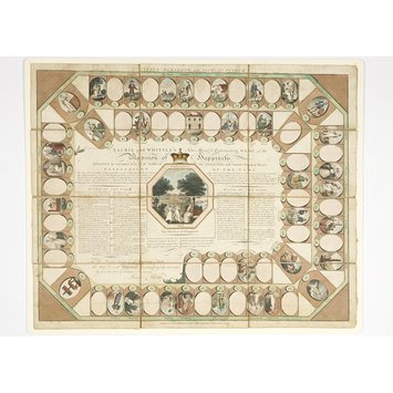 Board game - Laurie and Whittle's New Moral and Entertaining Game of The Mansion of Happiness