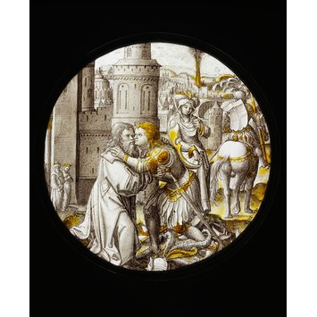 Roundel - Saint George taking leave of the King of Selene