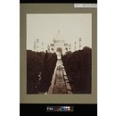 Agra, the Taj amhal from the top of the gateway. (Photograph)