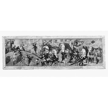 Panel - Horatius Cocles Defending the Sublician Bridge (cassone panel)