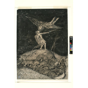 Drawing - The Combat; Angel or Devil