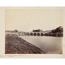 View from the meadows, showing the Bridge and Fort of Selimghur (Photograph)