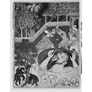Zumrud Shah falls into a pit and is beaten by gardeners (Painting) Zumrud Shah falls into a pit and is beaten by gardeners (Painting)