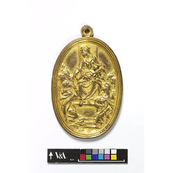 Plaquette - Virgin and child enthroned with saints Plaquette - Virgin and child enthroned with saints