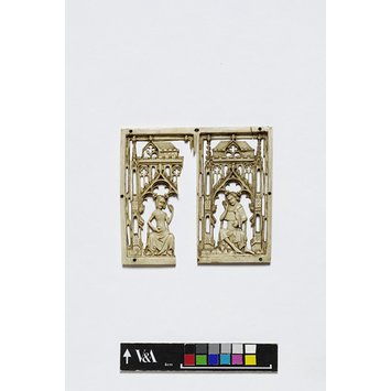 Panel - Knights and Ladies Seated under Canopies Panel - Knights and Ladies Seated under Canopies