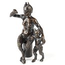 Statuette satyress and infant satyr - Satyress and infant Satyr