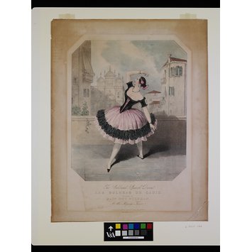 Print - 'The Celebrated Spanish Dance. / LAS BOLERAS DE CADIZ. / Danced by / MADE GUY STEPHAN. / At Her Majesty's Theatre.
