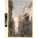 Watercolour - Corso Sant'Anastasia, Verona, with the Palace of Prince Maffei Watercolour - Corso Sant'Anastasia, Verona, with the Palace of Prince Maffei