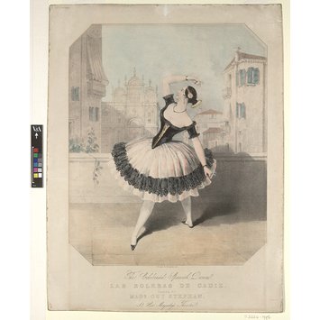 Print - The Celebrated Spanish Dance Las Boleras de Cadiz danced by Marie Guy Stephan