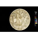 Mirror case - A knight and lady hunting
