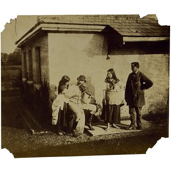 Photograph - Florence Elizabeth Maude, Cornwallis Hawarden, Clementina Maude and unidentified man, Togge House, Dundrum; Photographic Study Photograph - Florence Elizabeth Maude, Cornwallis Hawarden, Clementina Maude and unidentified man, Togge House, Dundrum; Photographic Study