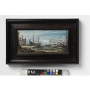 Miniature - A 17th century port, with shipping