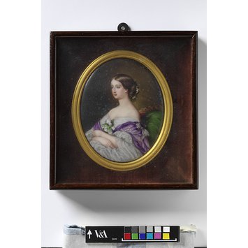 Enamel miniature - Portrait of Empress Eugenie Enamel miniature - Portrait of Empress Eugenie