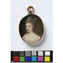 Portrait of a woman in pink (Portrait miniature)