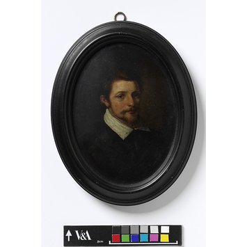 Oil miniature - Portrait of an unknown man