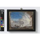 Landscape with bandits sacking a village (Miniature)