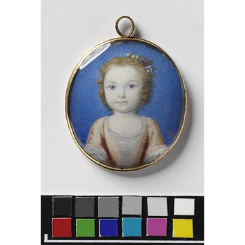 Portrait miniature - Portrait of an unknown girl, aged about 4 Portrait miniature - Portrait of an unknown girl, aged about 4