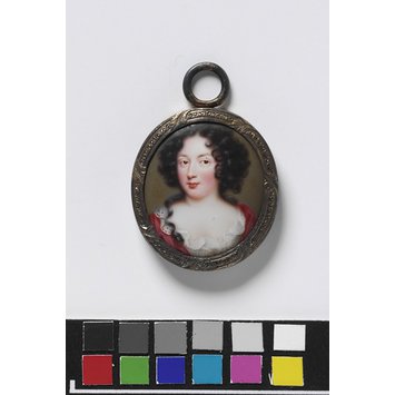 Enamel miniature - Portrait of Hortense Mancini (1646-1699), Duchesse de Mazarin