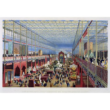 Print - View of the Nave, Great Exhibition 1851, From the American Gallery