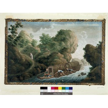 Painting - Transport of porcelain by river
