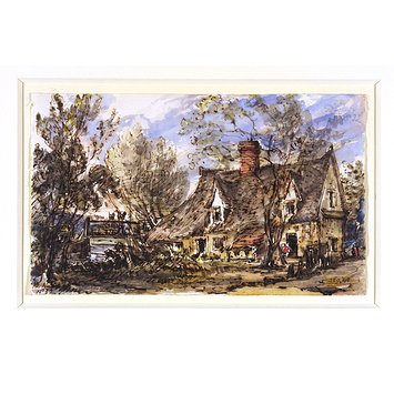 Watercolour - Bridge Cottage, Flatford