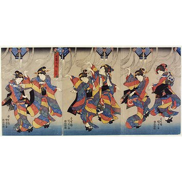 Woodblock print - The Five Festivals; The Tanabata Festival, The Seventh Month Woodblock print - The Five Festivals; The Tanabata Festival, The Seventh Month