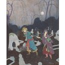 The Prince leading the lady to the tomb (Book illustration)