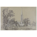 Salisbury Cathedral: exterior from the south-west (Drawing)