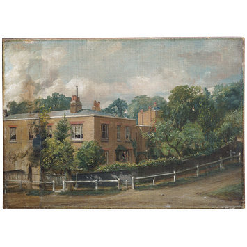 Oil painting - View of Lower Terrace, Hampstead Oil painting - View of Lower Terrace, Hampstead