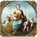 Charity suckling a Child and Surrounded by Three Children Playing with a Dog and Hobby Horses (Oil painting) Charity suckling a Child and Surrounded by Three Children Playing with a Dog and Hobby Horses (Oil painting)