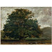 Oil painting - A Tree in Fontainebleau Forest; Arbre solitaire