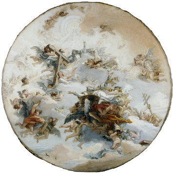 Oil painting - St Leo in Glory (sketch for the ceiling of the church of San Lio, Venice)