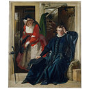 Oil painting - Scene from Ben Jonson's Every Man in His Humour (Act II, Scene I)
