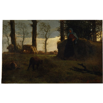 Oil painting - The Shepherdess