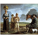 The Resting Horseman; La Halte du Cavalier; Landscape with figures (Oil painting) The Resting Horseman; La Halte du Cavalier; Landscape with figures (Oil painting)
