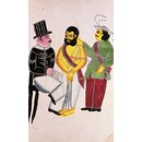 Painting - The Mahant arrives in jail; Tarakeshwar affair