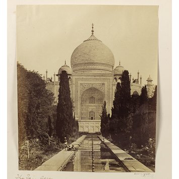 The Taj with the Fountains.  1859