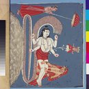 Vishnu reclining on the serpent Ananta (Painting)