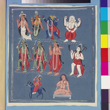 Painting - The Ten avataras of Vishnu